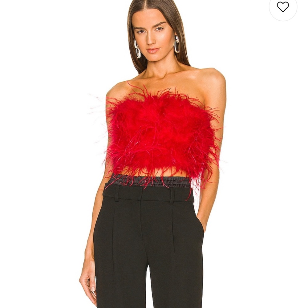 LAMARQUE red feather top size XS